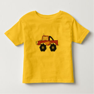 Camiseta e presentes vermelhos do monster truck
