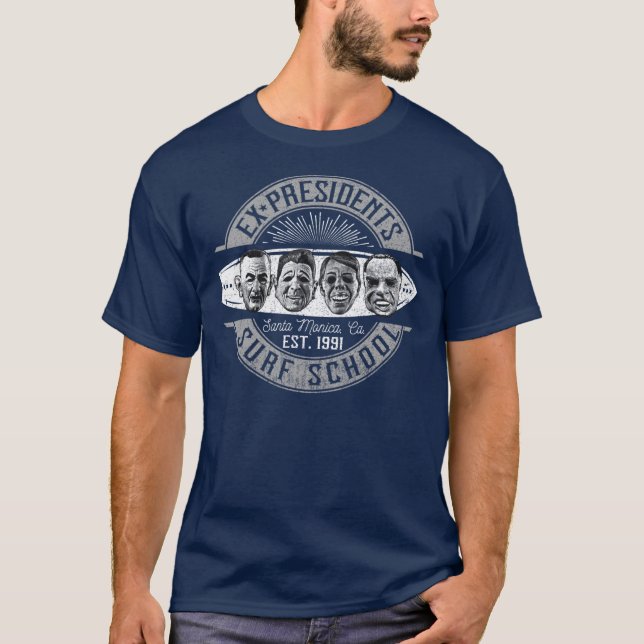 Camiseta E Presidents Surf School funny (Frente)