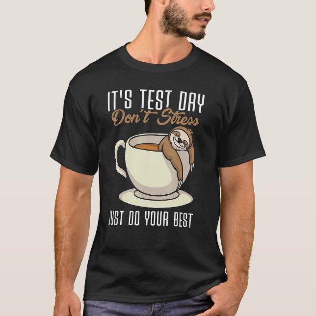 Camiseta É professor de Lúcia do Dia de Teste (Frente)