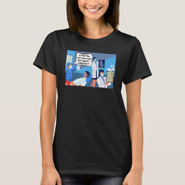 Camiseta É Que A Garrafa De Gato E Um Relatório De Laborató (Frente)