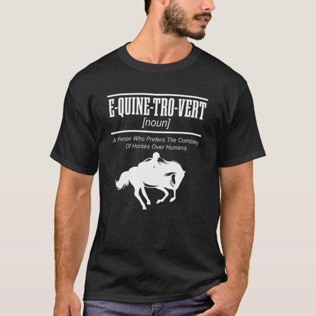 Camiseta E QUINE TRO VERSO Cavalo Ancoradouro Equestre Eque (Frente)
