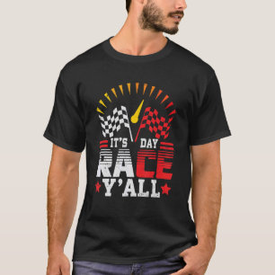 Camiseta É Race Day Y'all Checkered Flag Race Car para B