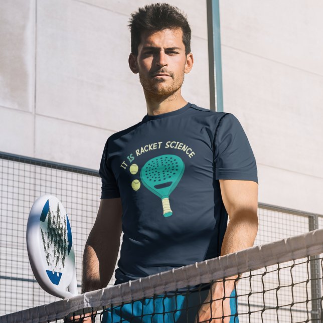 Camiseta É Racket Science Funny Padel Tênis (Criador carregado)