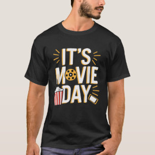 Camiseta É Roupas do Dia do Filme Para Cinema de Fãs de Fil