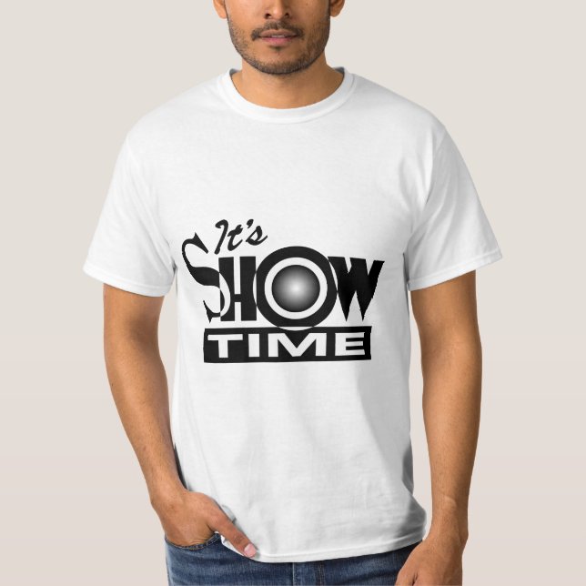 Camiseta É Showtime - dizer engraçado americano do humor (Frente)