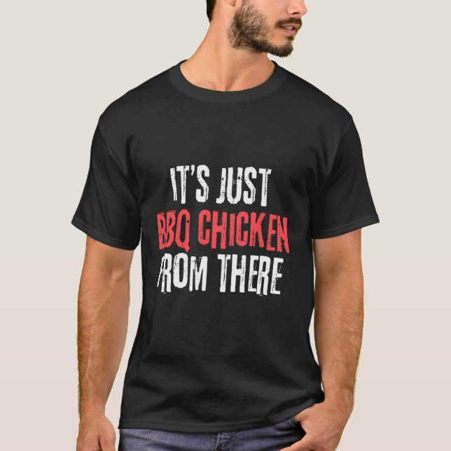 Camiseta É só frango Barbecue de lá Meme (Frente)