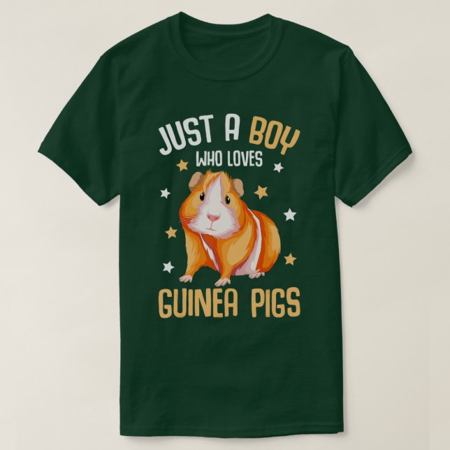 Camiseta É só um rapaz que ama guineense porquinhos Guiné (Frente do Design)