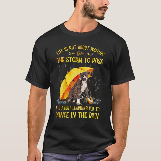 Camiseta É sobre aprender a dançar no cérebro da chuva (Frente)