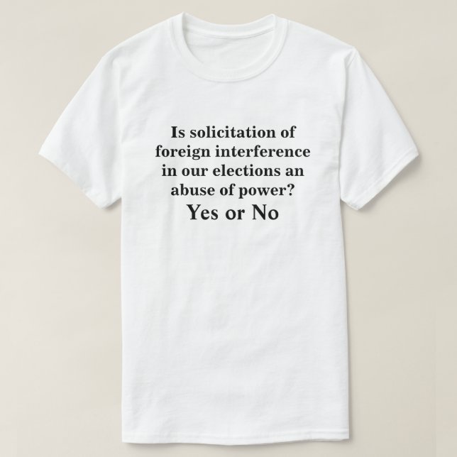 Camiseta É solicitação de interferência estrangeira..... (Frente do Design)