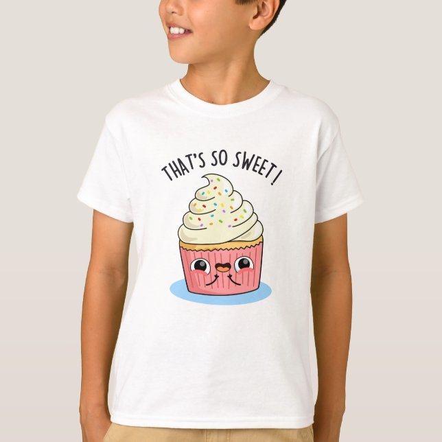 Camiseta É tão doce, engraçada, Cupcake borrifado. (Frente)