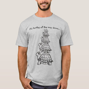 Camiseta é tartarugas toda a maneira para baixo…