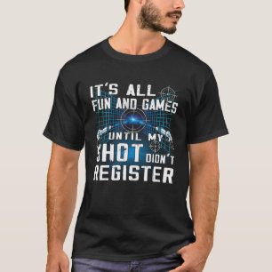 Camiseta É tudo divertido e jogos dentro do jogador da marc