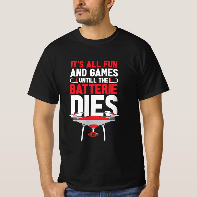 Camiseta É Tudo Drone Divertido (Frente)