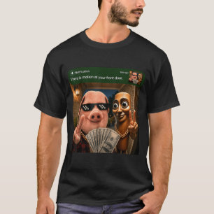 Camiseta E Tung Tung Tung Sahur Frente Porta Movimento Cria
