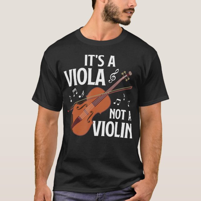 Camiseta É um Amante da Viola Tocador de Viola (Frente)