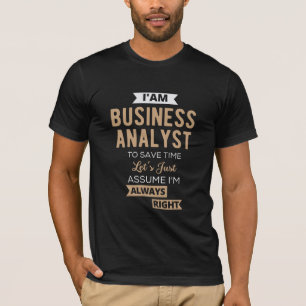 Camiseta é um analista de negócios para economizar tempo