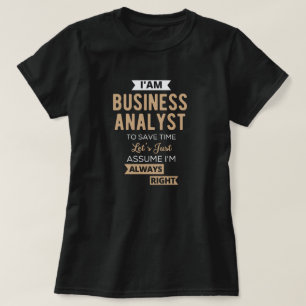 Camiseta é um analista de negócios para economizar tempo