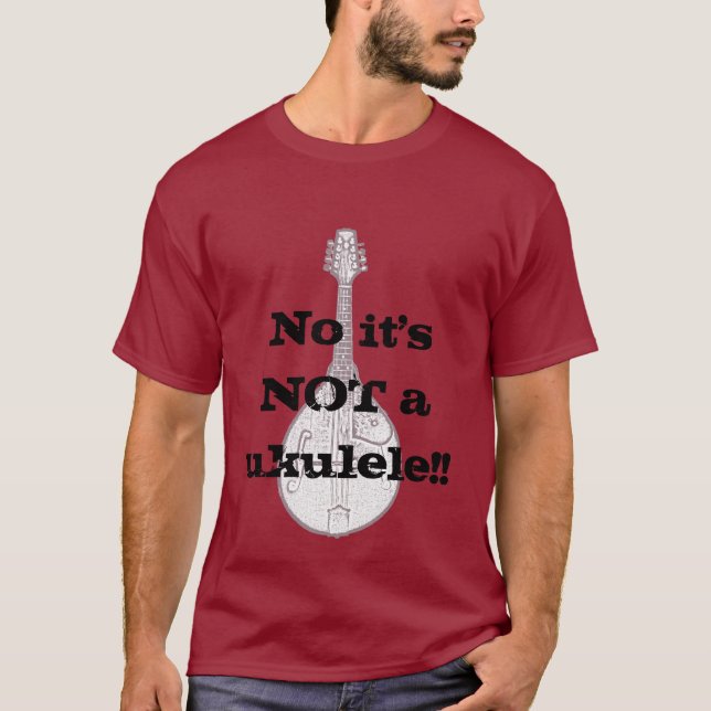 Camiseta É um bandolim, não um tshirt do ukulele (Frente)