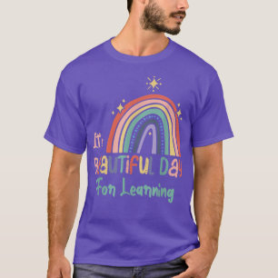 Camiseta É Um Belo Dia para Aprender Bonito De Volta À Esco