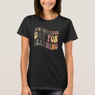Camiseta É Um Belo Dia Para Aprender Professor Retro Estud