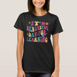 Camiseta É um belo dia para aprender professor retrô Stu