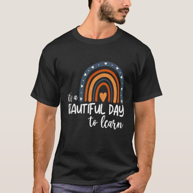 Camiseta É Um Belo Dia para Aprender Professora (Frente)