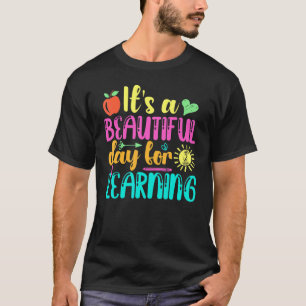 Camiseta É Um Belo Dia Para Aprender Professora De Volta A