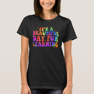 Camiseta É Um Belo Dia Para Aprender Retro Tie Dye Colo