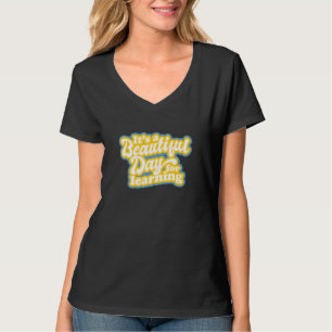 Camiseta É um belo dia para aprender retro vintage