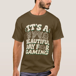 Camiseta É Um Belo Dia Para Jogar, gamer engraçado