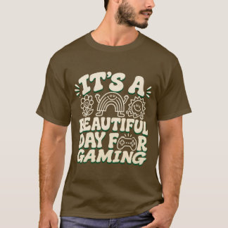 Camiseta É Um Belo Dia Para Jogar, gamer engraçado