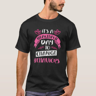 Camiseta É Um Belo Dia para Mudar Comportamento Engraçado A