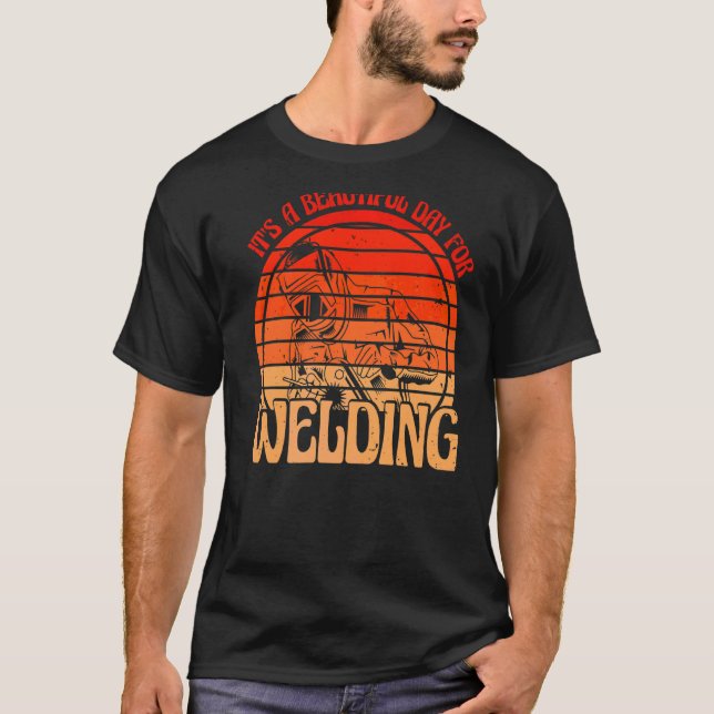 Camiseta É um belo dia para soldar (Frente)