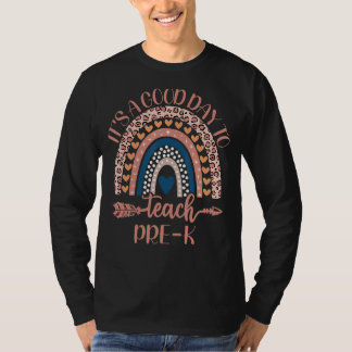 Camiseta É Um Bom Dia Ensinar Pré K Pré-Jardim De Infância