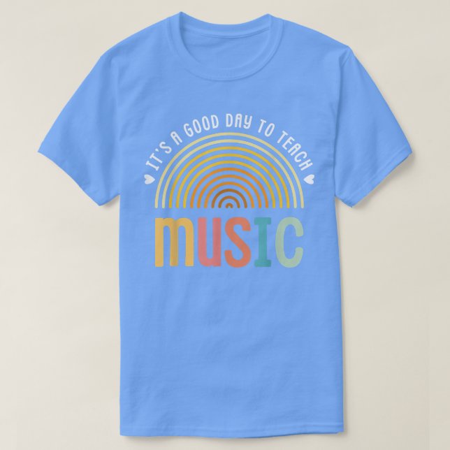 Camiseta É Um Bom Dia Ensinar Professora Da Escola De Músic (Frente do Design)