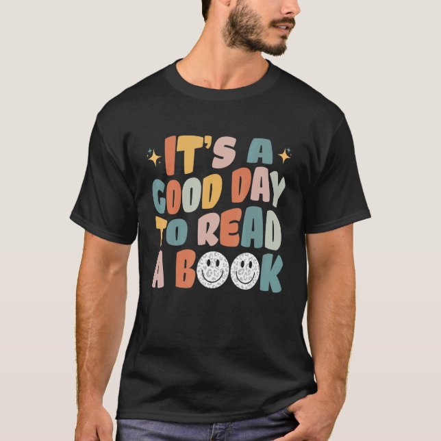 Camiseta É um bom dia ler um livro de livros 1 (Frente)