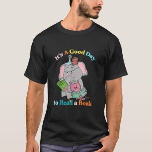 Camiseta É Um Bom Dia Ler Uma Leitura De Elefante Fofante