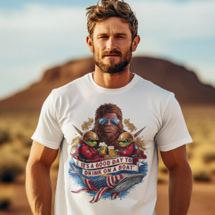 CAMISETA É UM BOM DIA PARA BEBER EM UM BARCO