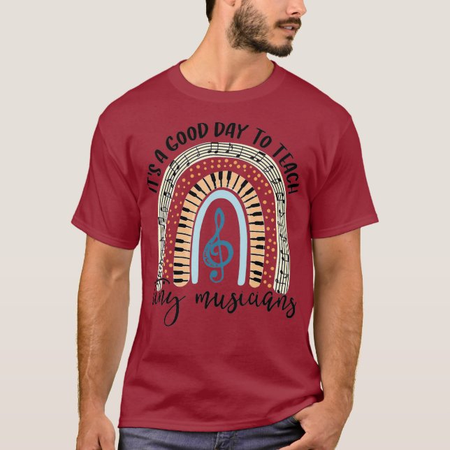 Camiseta É Um Bom Dia Para Ensinar Músicos Pequenos (Frente)