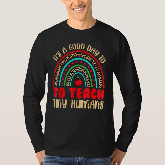 Camiseta É um Bom Dia para Ensinar Provedores de Creche de  (Frente)