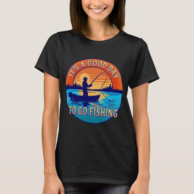 Camiseta É um bom dia para ir pescar (Frente)