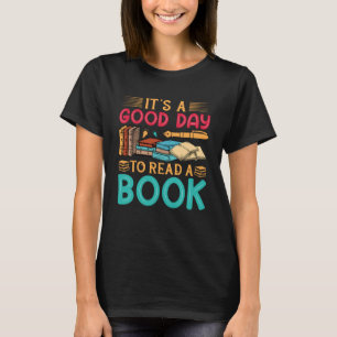 Camiseta É um bom dia para ler a biblioteca de livros