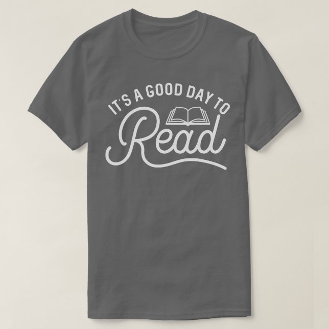 Camiseta É Um Bom Dia Para Ler Presente Bibliotecário De Bo (Frente do Design)