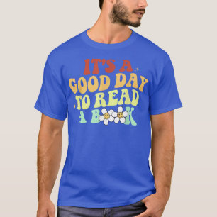 Camiseta é um bom dia para ler um livro retro girassol