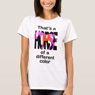 Camiseta É um Cavalo de Impressão de Cor Diferente