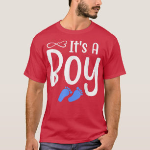 Camiseta É um Chá de fraldas de Menino Azul.