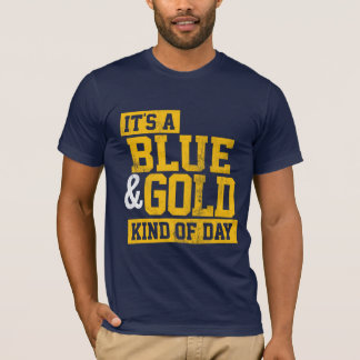 Camiseta É Um Dia Azul E Dourado Vintage