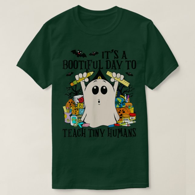 Camiseta É Um Dia Bootipado Para Ensinar O Professor H De H (Frente do Design)