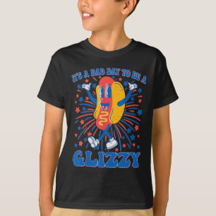 Camiseta É um dia D para ser um Glizzy 4 de Julho Hotdog Di