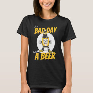 Camiseta É um dia ruim ser um amante de Bebendo engraçado p